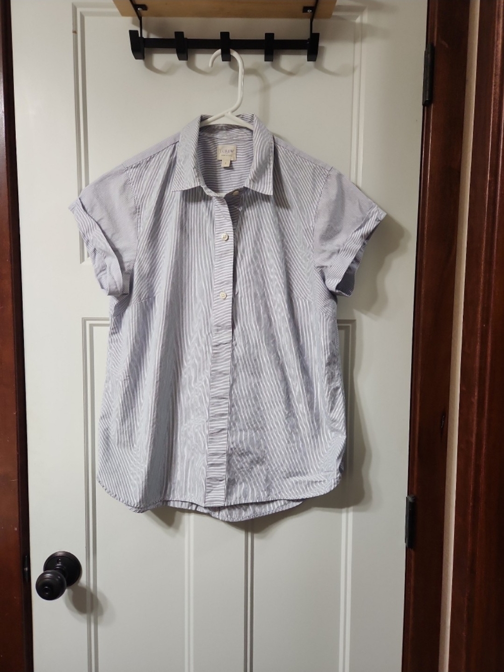 J. Crew Pinstripe Button Down Top